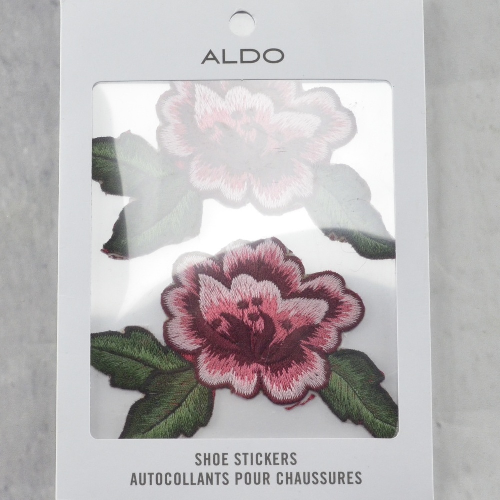 NEW!  Aldo Shoe Stickers - embroidered roses